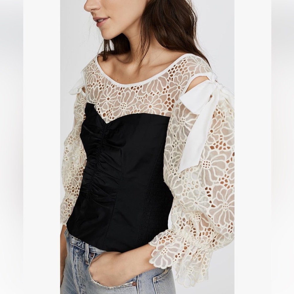 Rebecca Taylor Women's Long Sleeve Malorie Top 4